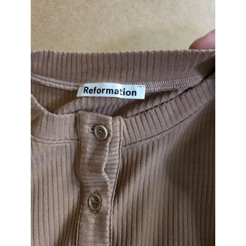 Reformation pant/cardigan set Clay sz M USA Made - Picture 3 of 7
